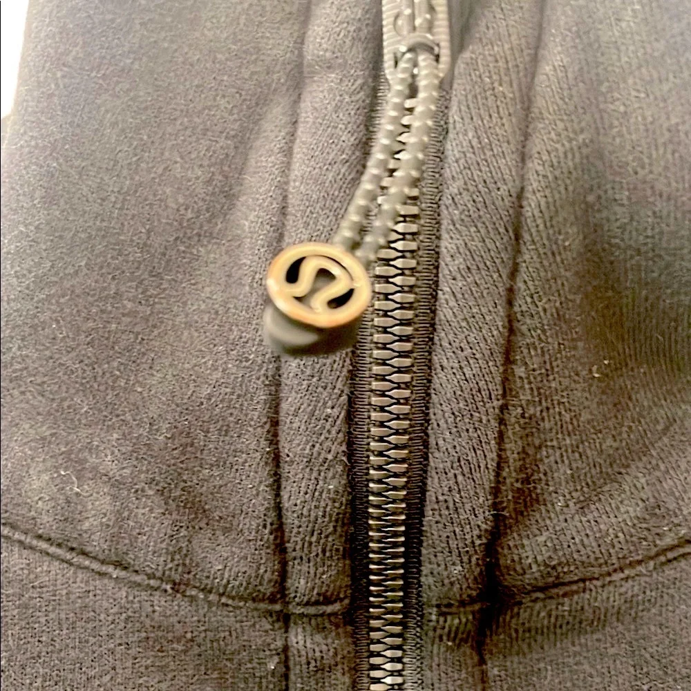 lululemon athletica Black Half-Zip Cropped Hoodie